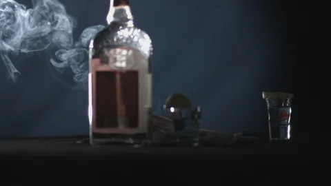 Tequila Bottle Stock Footage 102345833