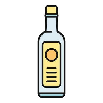 Tequila bottle icon representing mexican spirits Stock Illustration