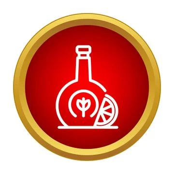 Tequila bottle with lime and agave symbol Stock Illustration