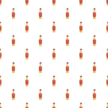 Tequila bottle pattern representing mexican culture Stock Illustration