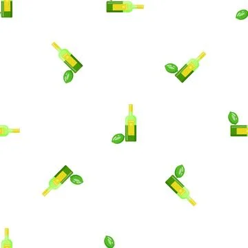Tequila bottle pattern seamless vector Stock Illustration