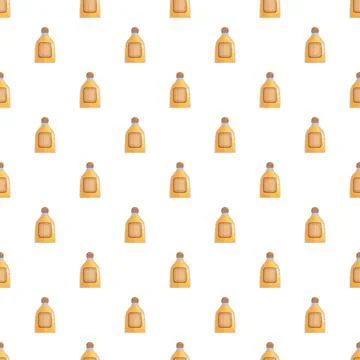 Tequila bottle seamless pattern for mexican fiesta cocktails Stock Illustration
