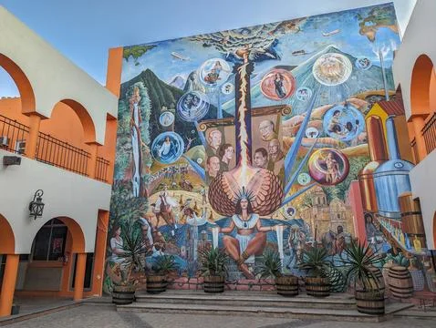 Tequila Goddess Mural Stock Photos
