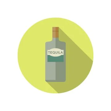 Tequila icon in flat style Stock Illustration