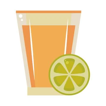 Tequila with lemon Stock Illustration