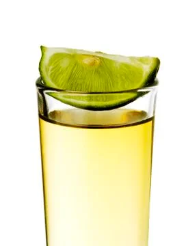 Tequila with lemon Stock Photos