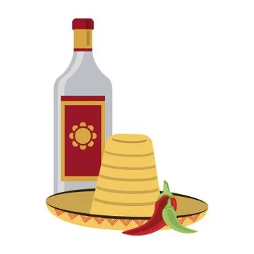 Tequila mexican drink Stock Illustration