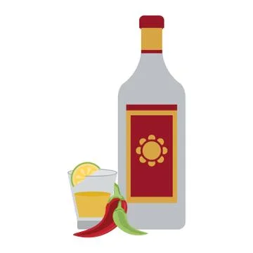 Tequila mexican drink Stock Illustration