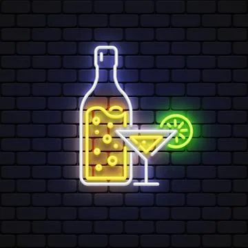 Tequila neon, great design for any purposes. Vector illustration Stock Illustration