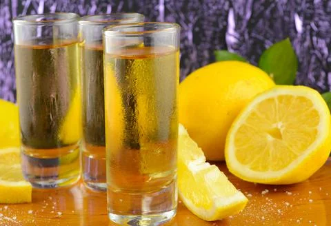 Tequila Shots Ready Stock Photos