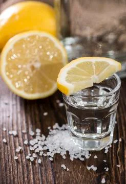 Tequila silver macro shot Stock Photos