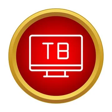 Terabyte data storage capacity on computer monitor screen Stock Illustration