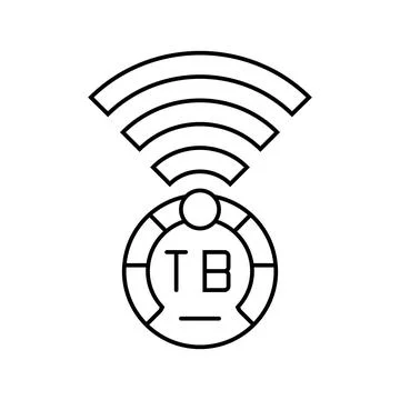 Terabyte internet speed future technology line icon vector illustration Stock Illustration