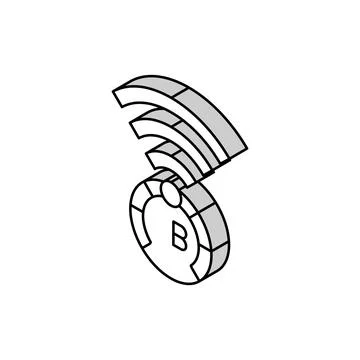 Terabyte internet speed future technology isometric icon vector illustration Stock Illustration