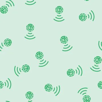 Terabyte internet speed future technology glyph seamless pattern 스톡 일러스트