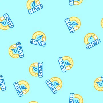 Terabyte internet speed future technology vector seamless pattern 스톡 일러스트