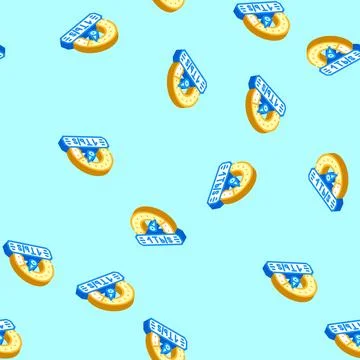 Terabyte internet speed future technology isometric icon seamless pattern 스톡 일러스트