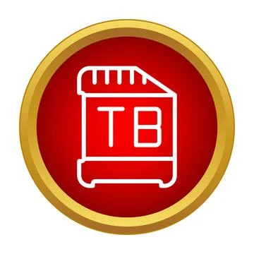 Terabyte memory card icon data storage concept Stock Illustration