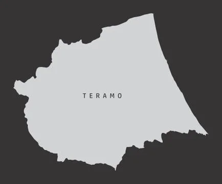 Teramo province map Stock Illustration