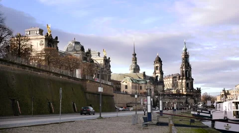 Terassenufer in Dresden Stock Footage 62691656