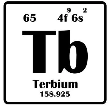 Terbium element icon Stock Illustration