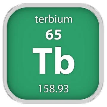 Terbium material sign Stock Photos