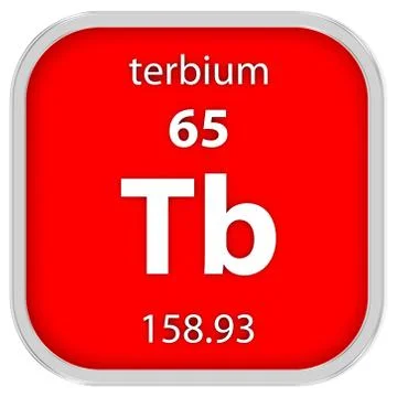 Terbium material sign Foto stock