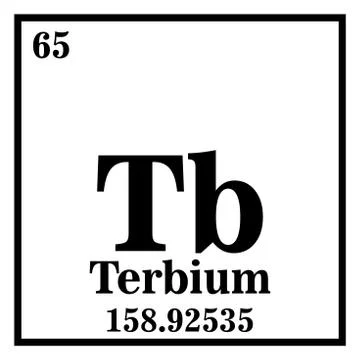 Terbium Periodic Table of the Elements Vector illustration eps 10 Stock Illustration