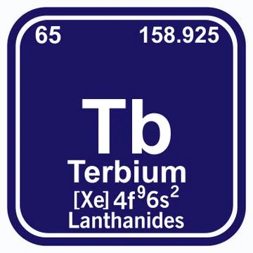 Terbium Periodic Table of the Elements Vector illustration eps 10 イラスト素材