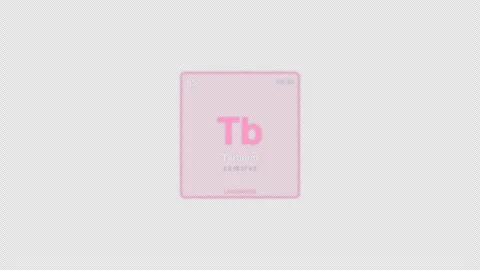 Terbium Tb Periodic Table Element Tile Labeled Animation Video Overlay Alpha 4K 動画素材 339367890