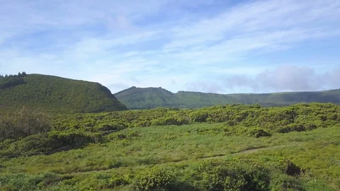 Terceira fields aerial view from 4k drone - azores Video stock 90738783