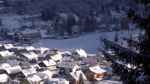 Terchová in the winter. Video stock 83306498