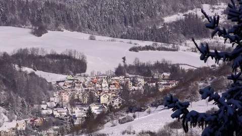 Terchová in the winter. 스톡 동영상 83308172