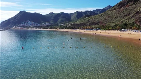 Teresitas beach Video stock 100968997