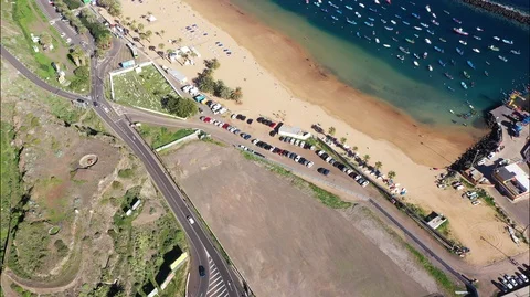 Teresitas beach from the height Video stock 100968610