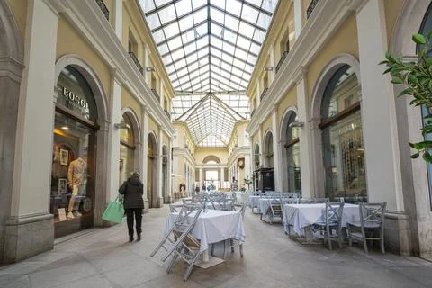 Tergesteo gallery in Trieste Stock Photos