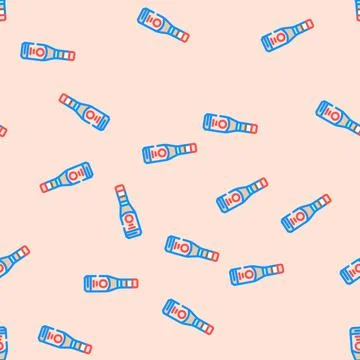 Teriyaki sauce condiment vector seamless pattern Illustrazione stock