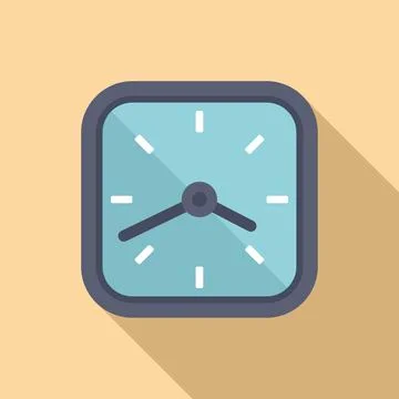 Term wall clock icon flat vector. Duration event Stock Illustration