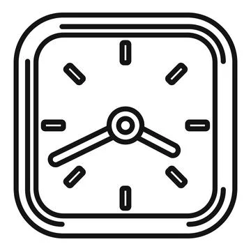 Term wall clock icon outline vector. Duration event Stock Illustration