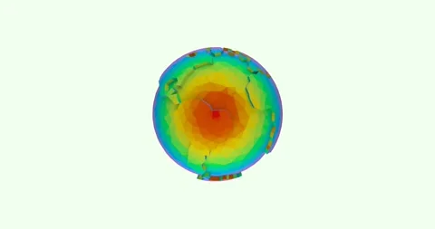 Termal polygonal Earth video Stock Footage 293001003