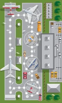 Terminal of the airport. Stock Illustration