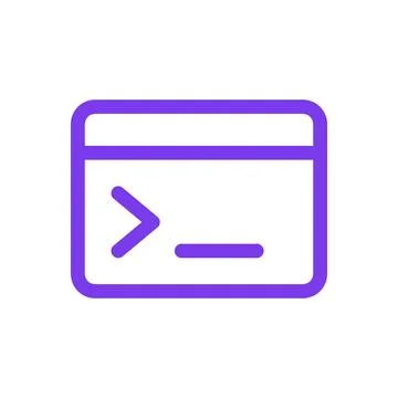 Terminal Console Color Line Icon Editable Stroke Vector Symbol 스톡 일러스트