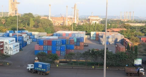 TERMINAL CONTAINER 1 Stock Footage 123833293
