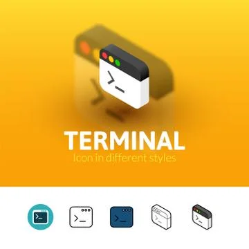 Terminal icon in different style Stock-Illustration