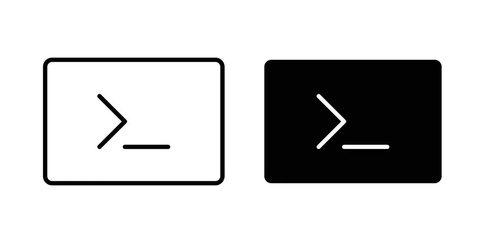 Terminal icon vector, symbol, logo illustrations Stockillustratie