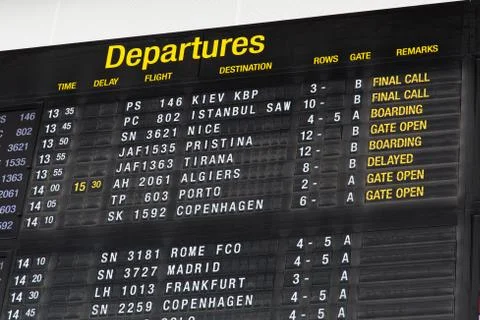 Terminal info board Stock Photos