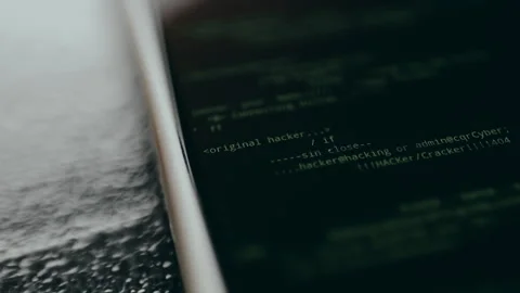 Terminal interface for hacking into computer software, ethical hacking concept Stock Footage 329283708