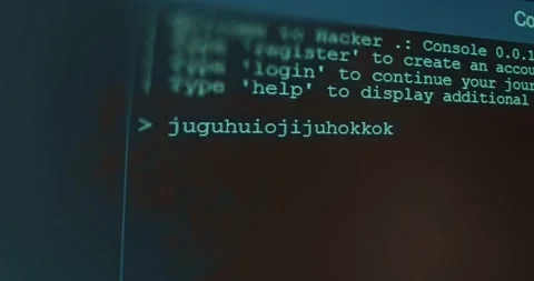 Terminal interface of hacking program Stock Footage 321761682