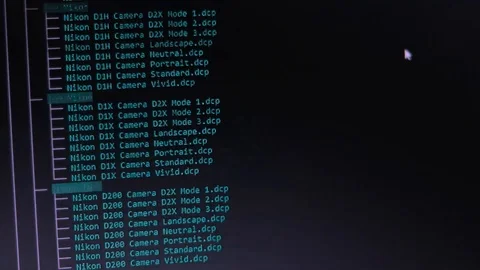 Terminal parsing through file structure of system. Stock Footage 110920054