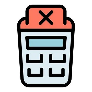 Terminal payment cancellation icon vector flat Illustrazione stock